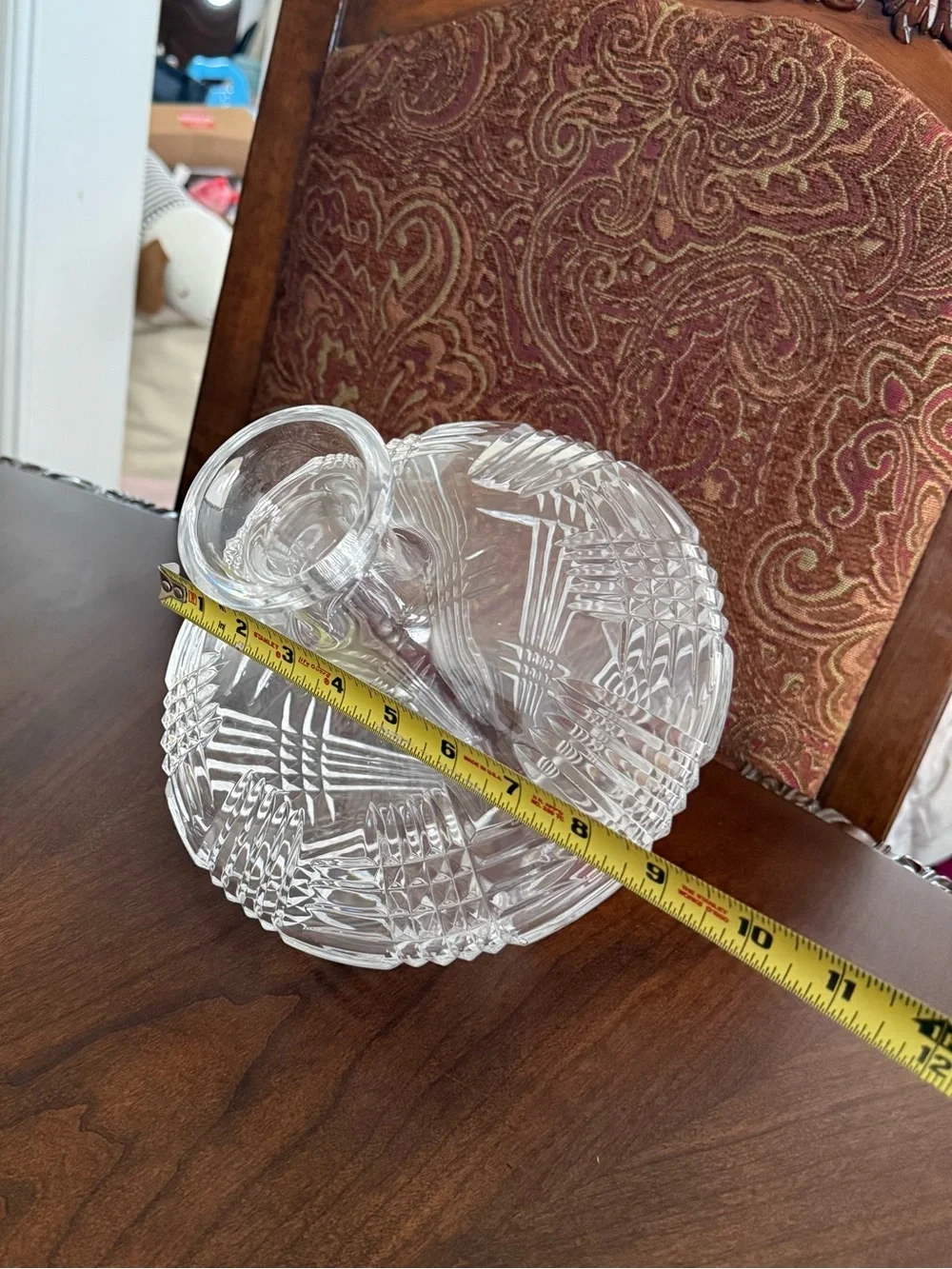 Astral Bovary Lead Crystal Side Resting Decanter Tilt Orbital Barware No Stopper